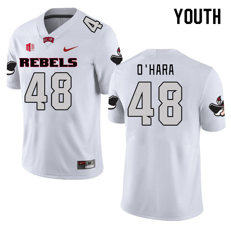 Youth #48 Ryan O'Hara UNLV Rebels 2023 College Football Jerseys Stitched-White